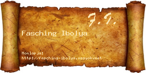 Fasching Ibolya névjegykártya