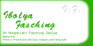 ibolya fasching business card